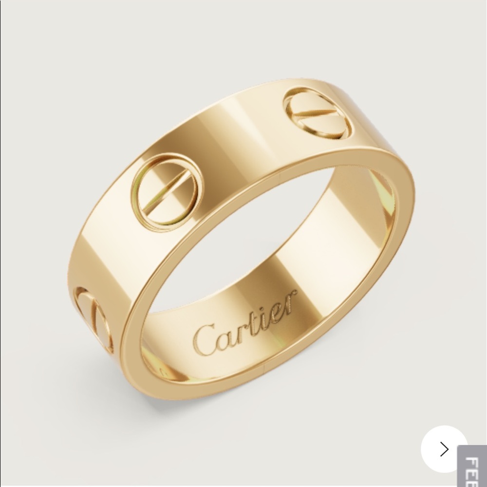 Authentic Cartier love ring size 8 yellow gold.